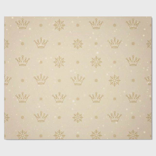 Papier Cadeau Minimal Neutral Luxe Christmas Wrapping Paper (Plat)