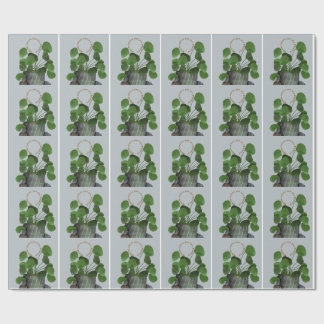 Papier Cadeau Minimalist Money Plant -Matte Wrapping Paper