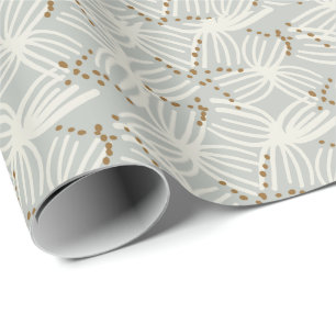 Papier Cadeau Minimaliste bohème abstrait côtier - bleu poussiér
