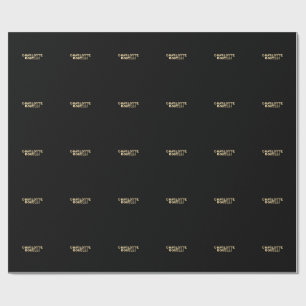Papier Cadeau Minimaliste Classique Professionnel Couleur Noir O