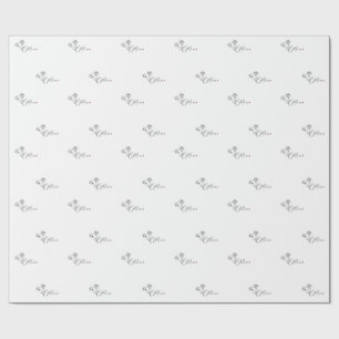 Papier Cadeau Minimaliste Élégant Fleur Maman