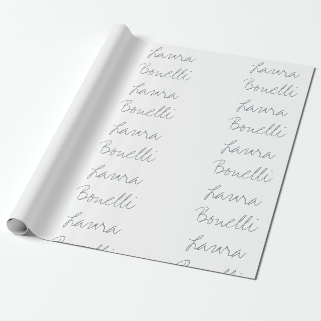 Papier Cadeau Minimaliste Professionnel Moderne Votre Nom (Déroulé)