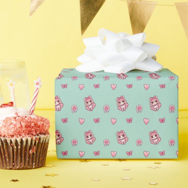 Papier Cadeau Mint Adorbs (Fête d'anniversaire)