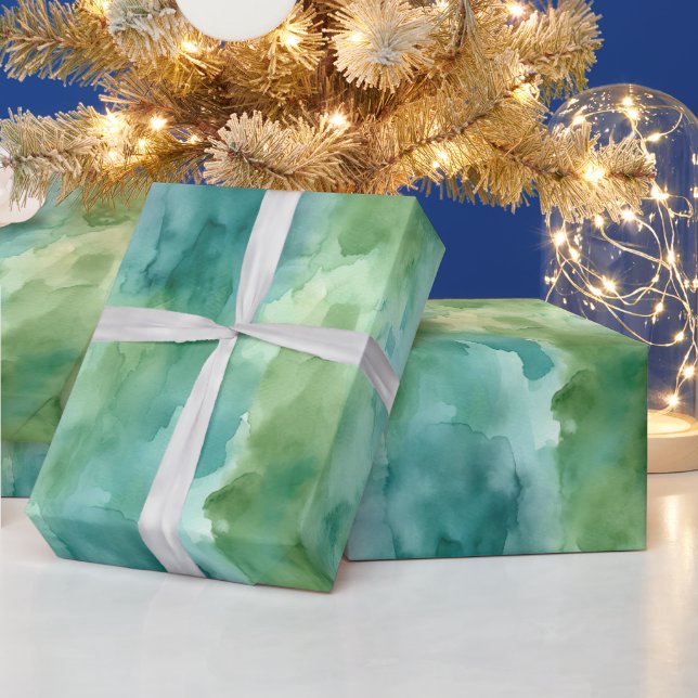 Papier Cadeau Mint Green Abstract Christmas (Vacances)