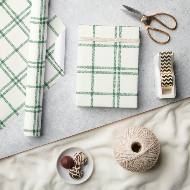 Papier Cadeau Mint Plaid (Artisanat)