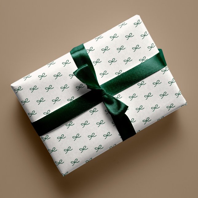 Papier Cadeau Minuscule moderne simple Bow Motif Noël (Créateur téléchargé)