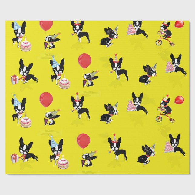 Papier Cadeau Mirabelle, papier d'emballage d'anniversaire de (Plat)