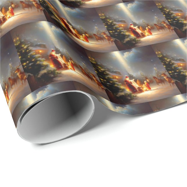 Papier Cadeau Miracle de Noël 2 (Coin rond)