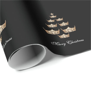 Papier Cadeau Miss America Crown Tree Giftwrap