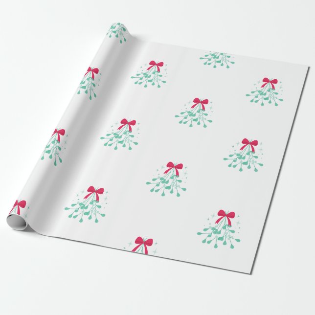 Papier Cadeau Mistletoe Christmas   (Déroulé)