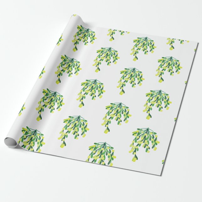 Papier cadeau Mistletoe Motif Pays (Déroulé)