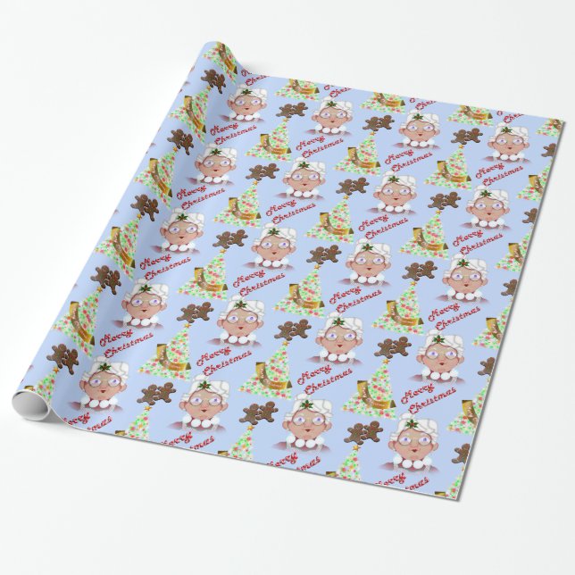 Papier Cadeau Mme Claus (Déroulé)