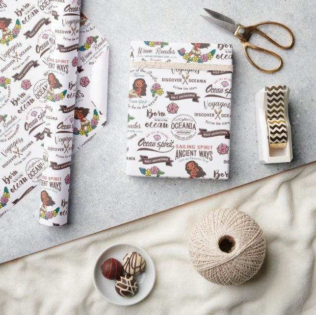 Papier Cadeau Moana | Bold Motif aventurier (Artisanat)
