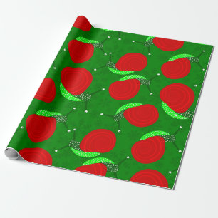 Papier Cadeau moche escargots de Noël flocons de neige insectes 