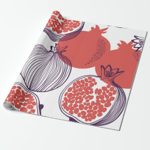 Papier Cadeau Mode sans couture motif de grenade, hal