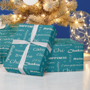 Papier Cadeau Modèle de mots de pleine conscience