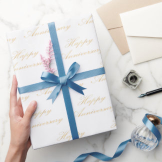 Papier Cadeau Modèle de police de caractères script « Joyeux ann