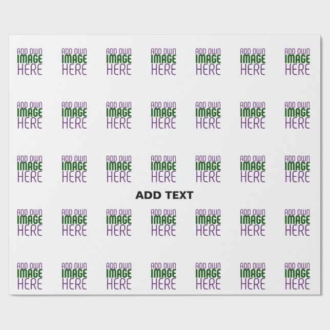 PAPIER CADEAU MODELE DE TEXTE D'IMAGE BLANC SIMPLE ÉDITABLE MODE (Plat)