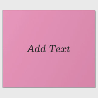Papier Cadeau Modèle de texte personnalisable rose