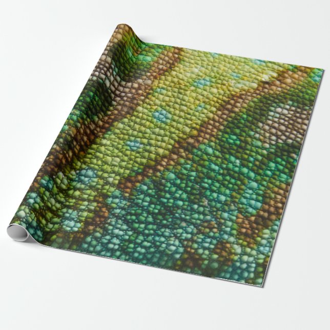 Papier Cadeau Modèle de texture de peau de caméléon (Déroulé)