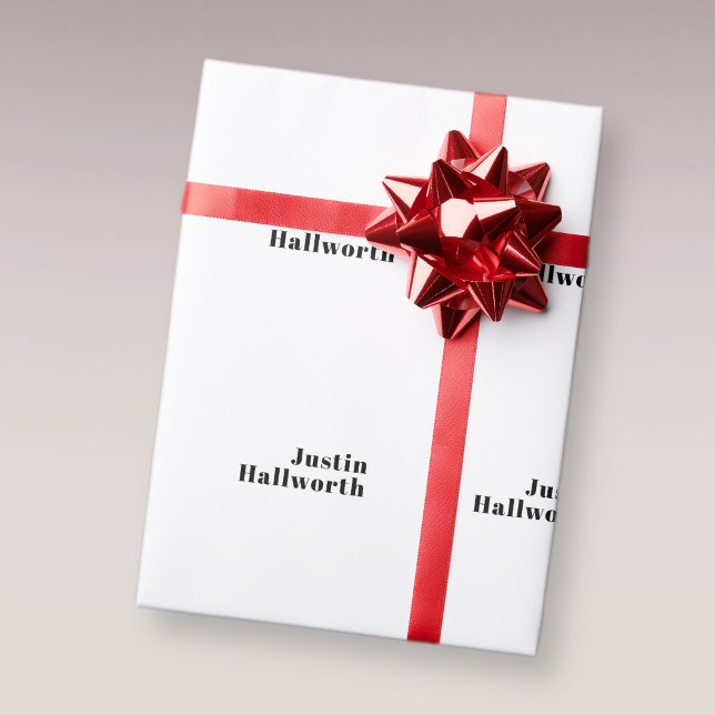 Papier Cadeau Modèle d'entreprise ou de nom minimal rétro modern (Créateur téléchargé)