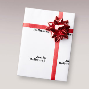 Papier Cadeau Modèle d'entreprise ou de nom minimaliste moderne 