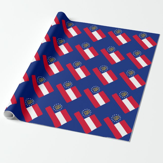 Papier Cadeau Modèle du drapeau de l'État de Géorgie (Déroulé)