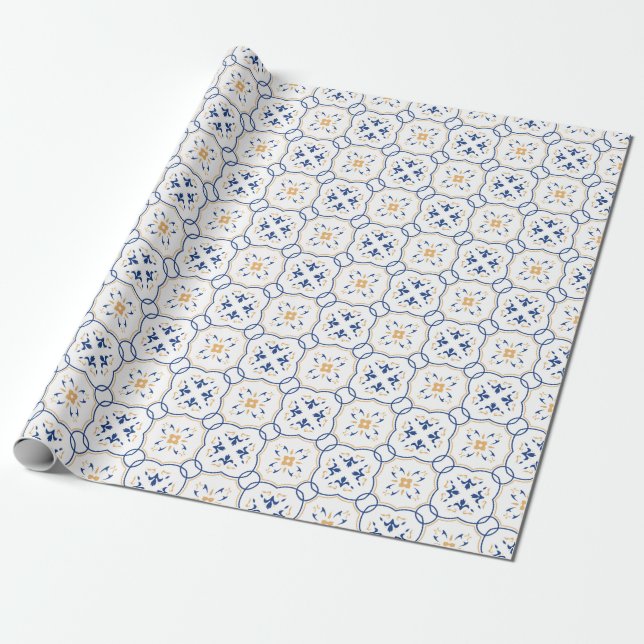 Papier Cadeau Modèle floral (Déroulé)