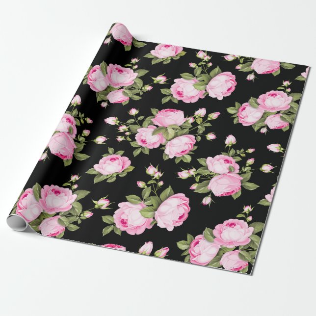 Papier Cadeau Modèle floral (Déroulé)