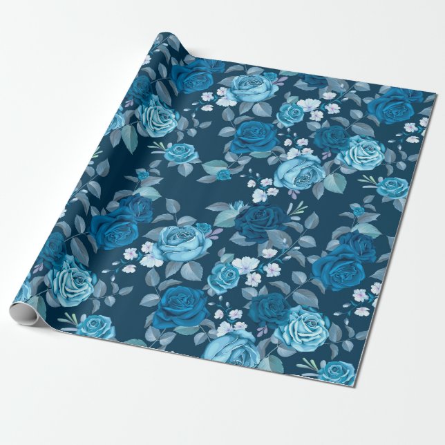 Papier Cadeau Modèle floral (Déroulé)