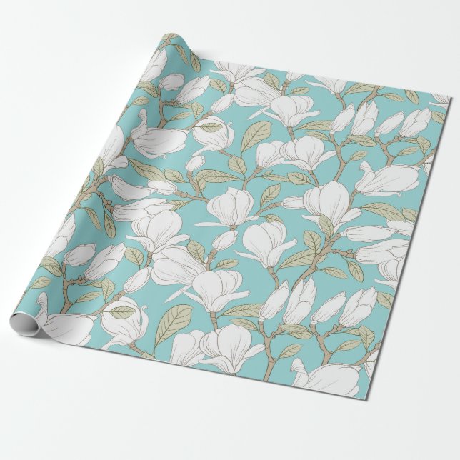 Papier Cadeau Modèle floral (Déroulé)
