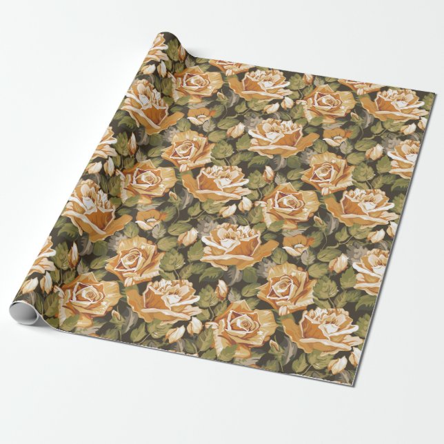 Papier Cadeau Modèle floral (Déroulé)