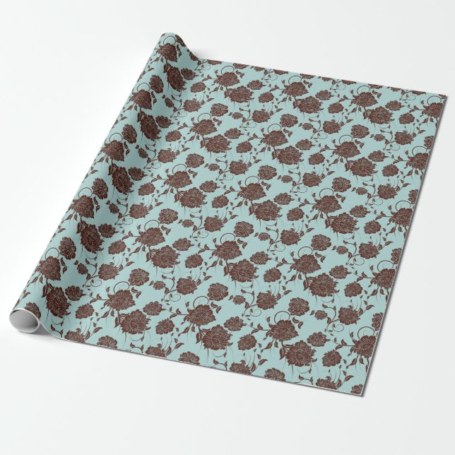 Papier Cadeau Modèle floral 13 (Déroulé)