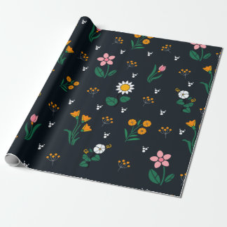 Papier Cadeau Modèle floral chic