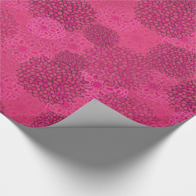 Papier Cadeau Modèle floral moderne et tendance (Coin)