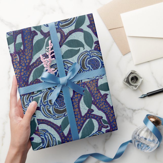 Papier Cadeau Modèle floral oriental Samarkande Papier d'envelop (Cadeaux)