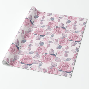Papier Cadeau Modèle floral. roses vintages