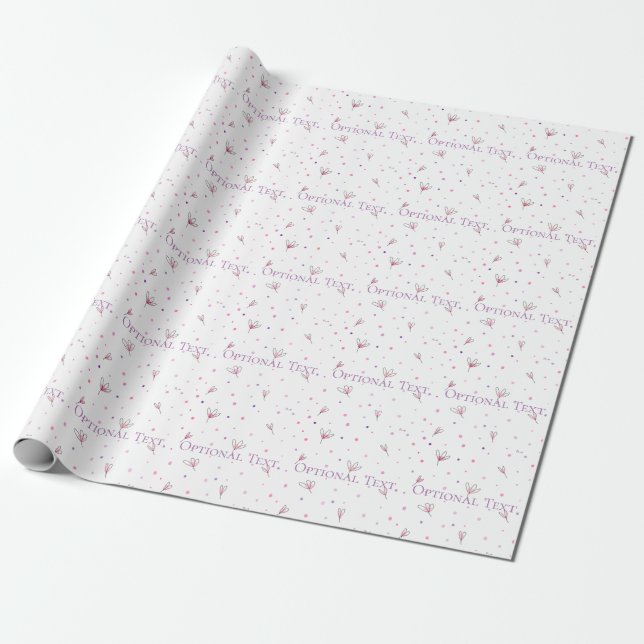 Papier Cadeau Modèle floral simple tiré (Déroulé)