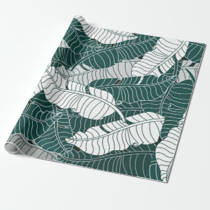 Papier Cadeau Modèle motif arrière - plan feuille vintage