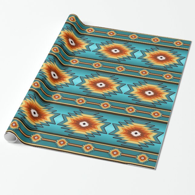 Papier Cadeau modèle tribal du sud-ouest (Déroulé)