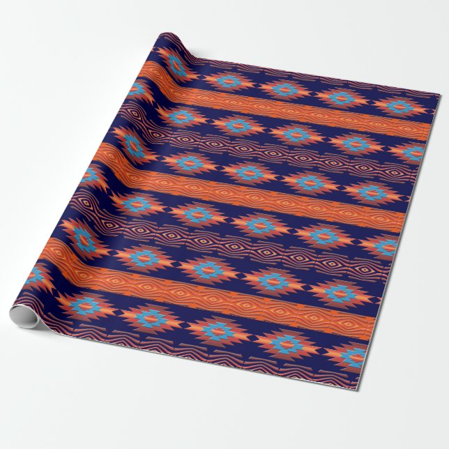 Papier Cadeau Modèle tribal ethnique du sud-ouest (Déroulé)