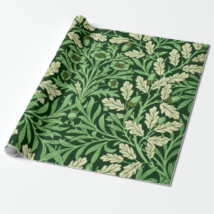 Papier Cadeau Modèle vintage de William Morris Acorn Oak Green