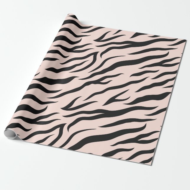 Papier Cadeau Modèle Zèbre rose (Déroulé)
