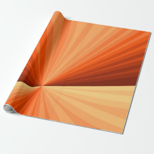 Papier Cadeau Moderne Abstrait Orange Rouge Vanille Graphique Fr