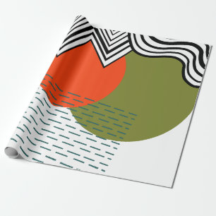 Papier Cadeau Moderne Abstraite du milieu du siècle