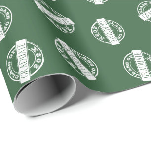 Papier Cadeau Moderne Green Custom Graduation Année d'études