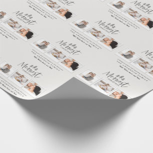 Papier Cadeau moderne minimaliste rustique multi photo
