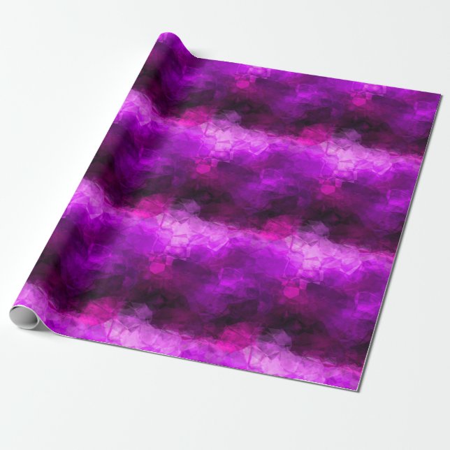 Papier Cadeau Moderne rose violet Abstrait géométrique (Déroulé)