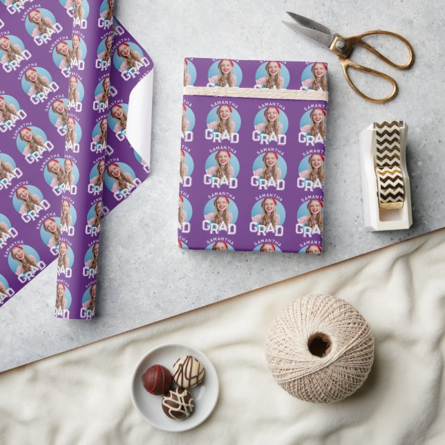 Papier Cadeau Moderne Simple High School - Photo Graduation (Artisanat)