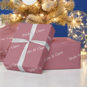 Papier Cadeau Moderne texte personnalisé de style rose gold